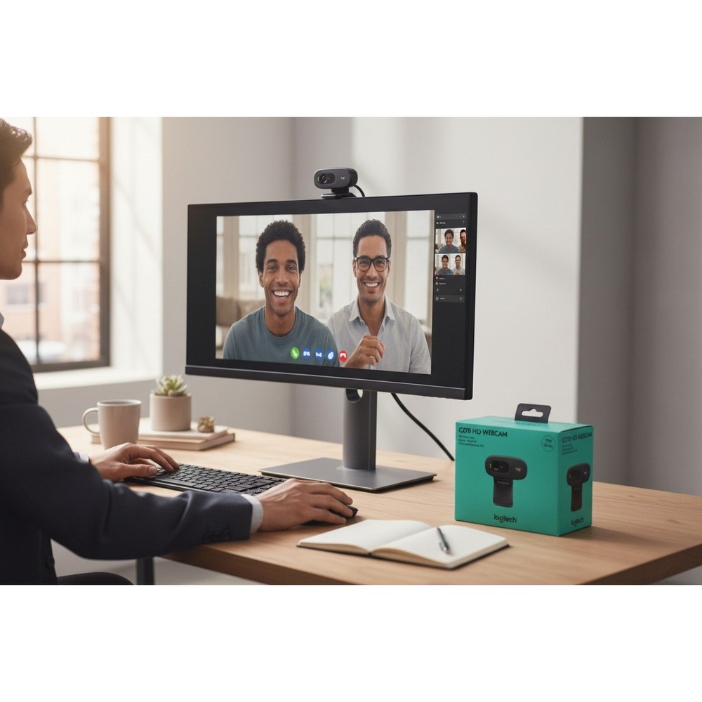 Logitech C270 HD Webcam Unisex OS Black Brand New 720p USB-A